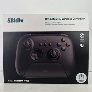 8Bitdo Ultimate 2.4G Wireless Controller Hall Effect Joystick Black New - Picture 1 of 8