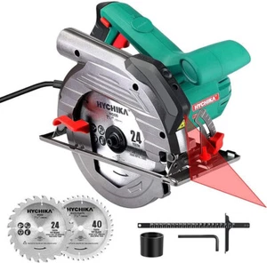 Kreissäge 1500W HYCHIKA 4700RPM Elektrische Säge 24T/40T Sägeblätter 190mm - Bild 1 von 4
