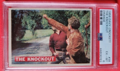 WALT DISNEY 1956 DAVY CROCKETT MOVIE CARD GRADED PSA 6 EX- MINT FESS PARKER - Image 1 of 2