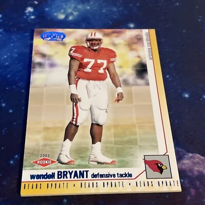 2002 Pacific Heads Update Blue Arizona Cardinals Football Card #2 Wendell Bryant - Image 1 of 2