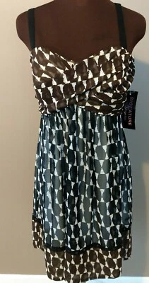 Vestido sin mangas para mujer NUEVO 10 negro marrón forrado sujetador boda fiesta regreso a casa Foto 1 de 4