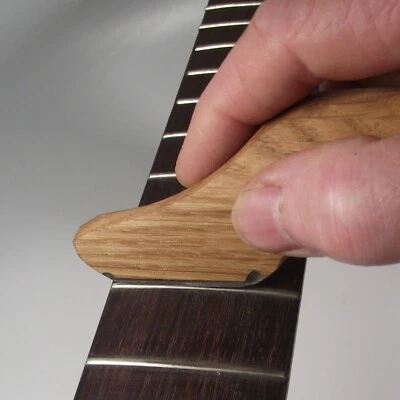 Guitar Fret Crowning File DIamond & Oak Handle Tool. Chris Alsop Guitar UK TF085 - Image 1 of 4