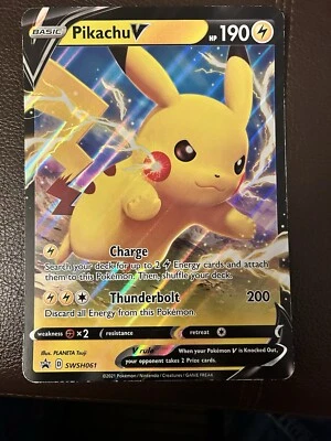 Pikachu V SWSH061 Jumbo Cards Holo Pokémon - Image 1 of 2