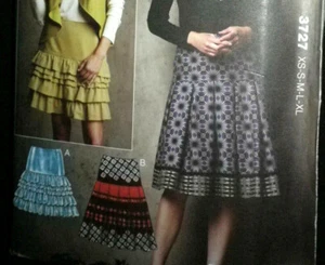 Kwik Sew 3727 Fitted Yoke Hips Layered Ruffles or Tucks Skirt Pattern XS-XL - Picture 1 of 5
