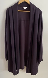 J Jill Fit Performance Strickjacke vorne offen Langarm lila weich Übergröße 2X - Bild 1 von 5