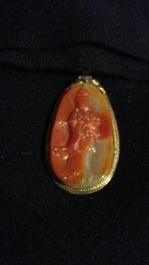 Antique Red and White Jadeite Jade Hand CARVED QUAN YUAN Very Rare & Collectible - Picture 1 of 1