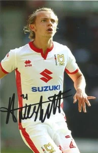 MK DONS: AIDAN NESBITT SIGNED 6x4 ACTION PHOTO+COA - Picture 1 of 1