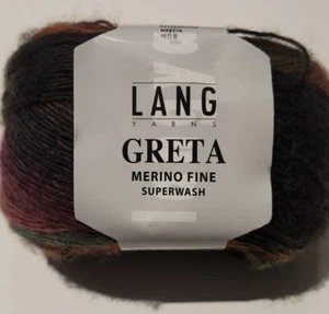 Lang Greta Superwash Merino Fine Wool Yarn 50G Gradient Color 0154 - Picture 1 of 4