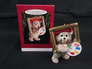 Hallmark Keepsake Christmas Ornament 1993 Beary Gifted Teddy Bear Artist - Picture 1 of 7