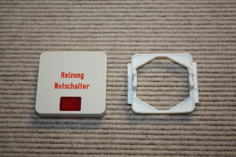 Berker Modul 2  cremeweiß  Wippe "Heizung Notschalter" für Schalter / Taster - Bild 1 von 1