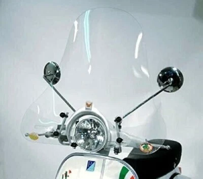 PARABREZZA ISOTTA TIPO ALTO TRASPARENTE ATTACCHI PIAGGIO VESPA PX 200 1985 1999 - Immagine 1 di 2