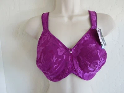 WACOAL 34 DDD #85567 AWARENESS FULL FIGURE SEAMLESS U/WIRE BRA, HOLLYHOCK, NWT - Image 1 of 4