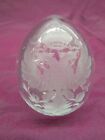 Vintage Russian Imperial Double Eagle Etched Crystal Egg 3"