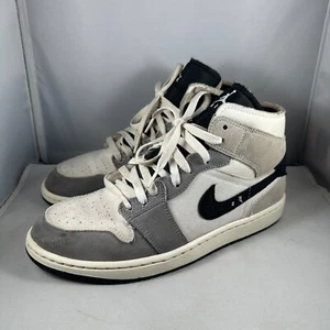 Nike Hombres 9 Air Jordan 1 Mid SE Artesanal Inside Out Zapatos Blanco Gris DZ4136-002 - Imagen 1 de 9