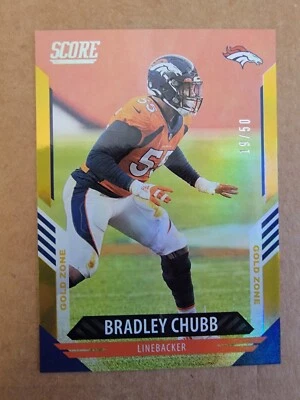 2021 Score - Gold Zone #222 Bradley Chubb /50 - Image 1 of 4