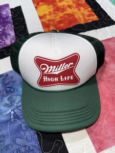 Miller High Life Hat Cap Snapback American Needle Green White Trucker Foam Mesh - Picture 1 of 4