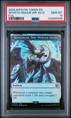 Emblem Sephiroth, One-Winged Angel Robot Warrior Double-Sided Token FOIL PSA 10 - Image 1 of 3