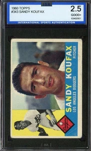 1960 Topps #343 Sandy Koufax ISA 2.5 Dodgers HOF - Picture 1 of 2