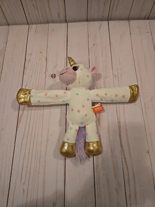 Wild Republic Einhorn Plüsch Wrist Hugger Slap Armband weiß gepunktet 0147 - Bild 1 von 3