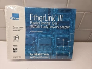 Adaptador de red 3Com EtherLink III 16 bits ISA 10BASE-T - De colección - ¡Nuevo y sellado! - Imagen 1 de 6