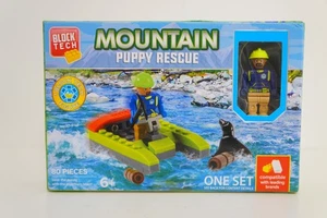 Block Tech Mountain Puppy Rescue 80 Pc Set Compatible Dog Puppy Mountain Ranger - Picture 1 of 8