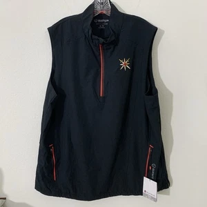 VGK Vegas Golden Knights NHL Sunice Men’s Kiefer Windwear Vest XL Black New - Picture 1 of 4