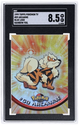 1999 Topps Pokemon Tv Animation Series 1 Arcanine Rainbow Foil #59 SGC 8.5 - Image 1 of 2