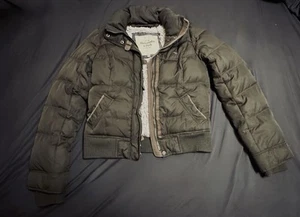 VTG Abercrombie and Fitch Women's M Jacket Parka Faux Fur Lined *Missing Hood - Picture 1 of 5