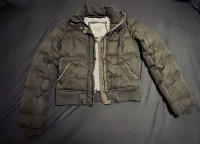 VTG  Abercrombie and Fitch Women's M Jacket Parka Faux Fur Lined *Missing Hood - Image 1 of 4