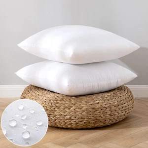 Pack of 2 Outdoor Pillow Inserts Waterproof Throw Pillow Premium Fluffy Decor... - Picture 1 of 6