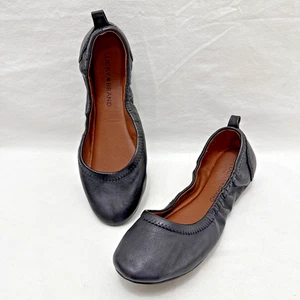 Lucky Brand Eleesia Damen-Ballerinas schwarzes Leder 6 M neu - Bild 1 von 7