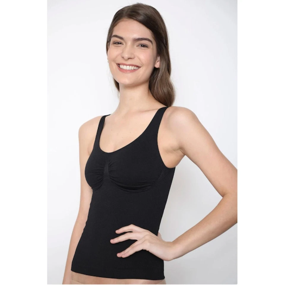 Nuevo Sassybax The Original Torso Ribete Negro Prendas moldeadoras Tanque Talla Mediana E76 Foto 1 de 4