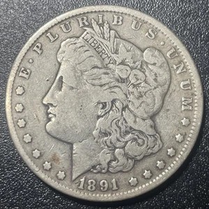 1891-CC Morgan Silber Dollar 1 $ Sehr schön Semi-Key Date Carson City - Bild 1 von 2