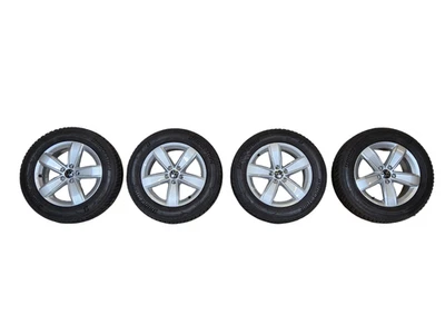 Original VW Tiguan II Corvara 17 Zoll Alufelgen 215 65 Bridgestone Winterreifen - Bild 1 von 4