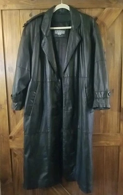 Avanti New York Women's Trench Coat Butter Soft Leather Black Size M Pockets - Image 1 of 4