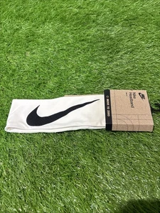 Nike Headband Mens Wide Fury One Size Off White Black Logo New 100% Genuine - Picture 1 of 3