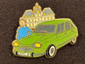 PINS PIN BD TINTIN KUIFJE HERGE CITROEN AMI 8 MOULINSART CASTERMAN RALLYE - Picture 1 of 2
