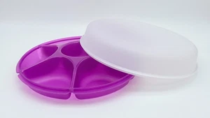 TUPPERWARE Serving Center 6-Part Divided Party Veggie Snack & Dip Tray 1665 1667 - Picture 1 of 10