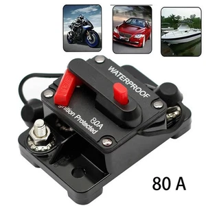 80Amp Leitungsschutzschalter Sicherung Reset 12V-48V DC Auto Boot Auto Wasserdicht - Bild 1 von 6