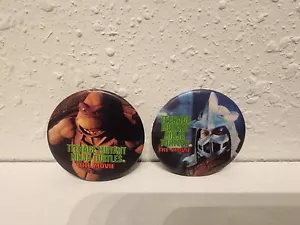 De colección 1990 TMNT La Película Pinback Trituradora de Botones Y Donatello - Imagen 1 de 2