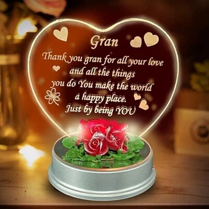 LED Lights Gran Gift Grandma Birthday Anniversary Christmas Mother Day Ornament - Picture 1 of 7
