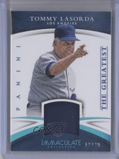 2015 Panini Immaculate The Greatest Materials Blue /49 Tommy Lasorda #12 HOF