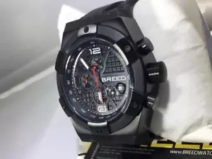 BREED Titan schwarzes Zifferblatt schwarz ionenbeschichteter Stahl Herrenuhr 3704 - Bild 1 von 8