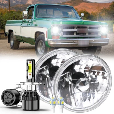 H6024 7" Round Headlight Hi-Lo for GMC C1500 C2500 C3500 K1500 2500 1973-1978 - Image 1 of 4