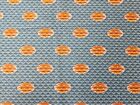 Vintage Mid Century Cotton Quilting Fabric Op Art Fish Mermaid Scales Print