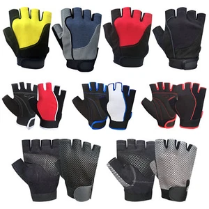 New Half Finger Cycling Bike Bicycle Padded Fingerless Sports Motorbike Gloves - Picture 1 of 9