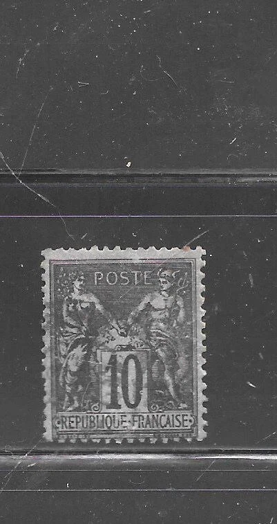 FRANCE FRENCH SC# 91 1877 10c PEACE definitive VG USED OLD ANTIQUE STAMP - Image 1 of 1