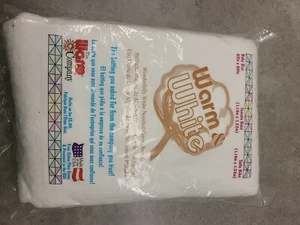 Warm Company Warm & White Cotton Batting-Crib Size 45"X60"  - Picture 1 of 7