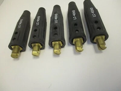 LENCO LC-40HD MALE BLACK CABLE CONNECTOR LOT OF 5 AND A BONUS ITEM