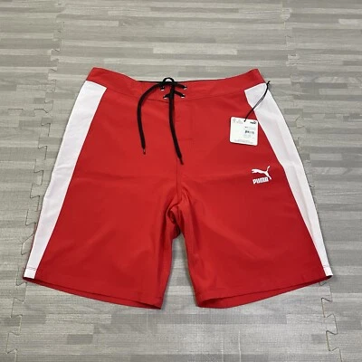Bañador Puma Board Shorts 9" Para Hombre Talla 31 Rojo Blanco Colorblock Elastizado $60 Foto 1 de 4